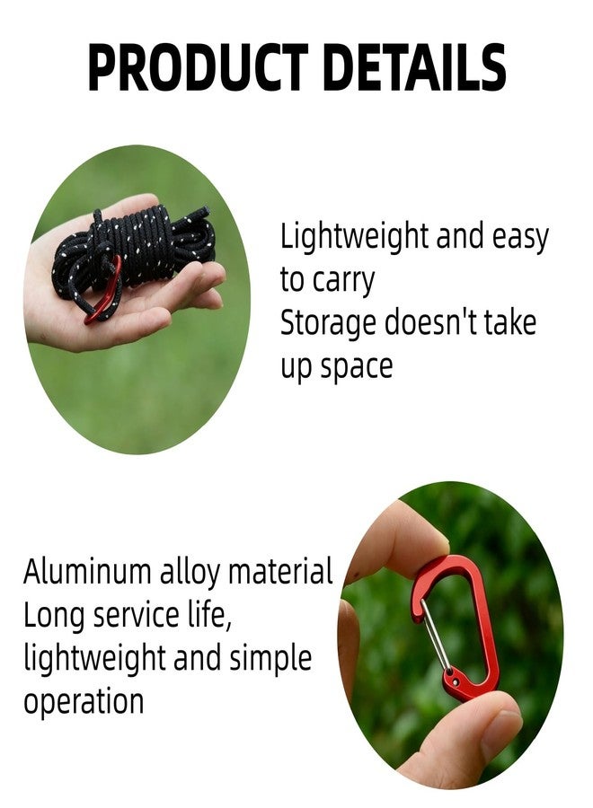 Bullplus 4 Pack 4mm Outdoor Guy Lines Tent Cords Lightweight Camping Rope with Hooks and Aluminum Guylines Adjuster Tensioner Pouch for Camping, Hiking, Climbing, Canopy Shelter etc - Image 5