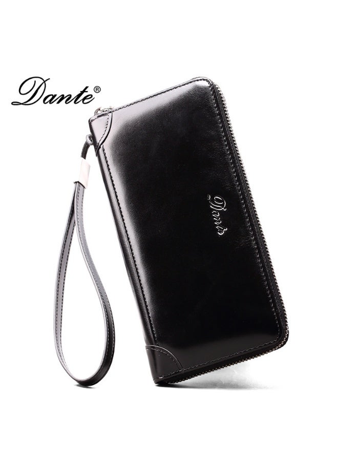 دانتي حقيبة يد جلدية للرجال - محفظة طويلة مع حماية RFID من السرقة - Image 1