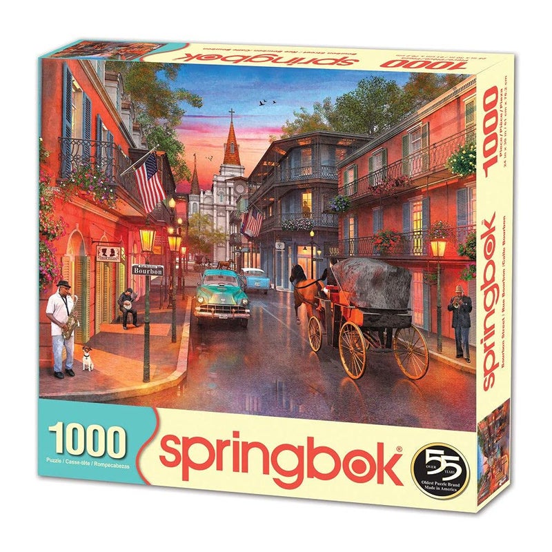 Springbok's 1000 Piece Jigsaw Puzzle Bourbon Street - Made in USA - Image 2