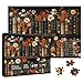 Larkipuzz Vintage Books Wildflower Puzzles for Adults 1000 Pieces Beautiful Bookshelf Plant Flower Jigsaw Puzzles Art Challenging Retro Floral Pages Puzzle - Image 2