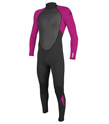 O'Neill Youth Reactor-2 3:2mm Back Zip Full Wetsuit, Lightweight Warmth with Good Flexibility for Surfing, Paddleboarding, Kayaking, Black/Berry, 4 - Image 3