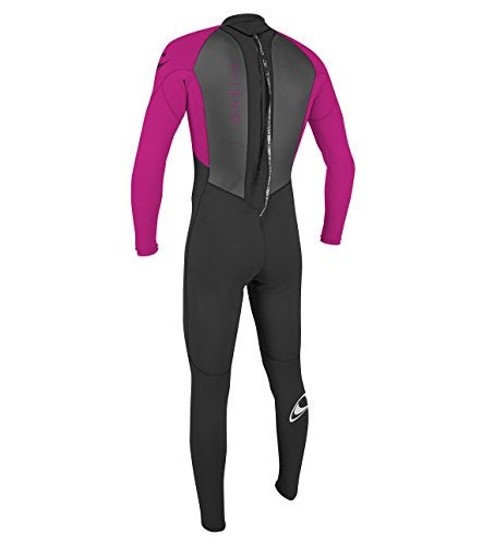 O'Neill Youth Reactor-2 3:2mm Back Zip Full Wetsuit, Lightweight Warmth with Good Flexibility for Surfing, Paddleboarding, Kayaking, Black/Berry, 4 - Image 2