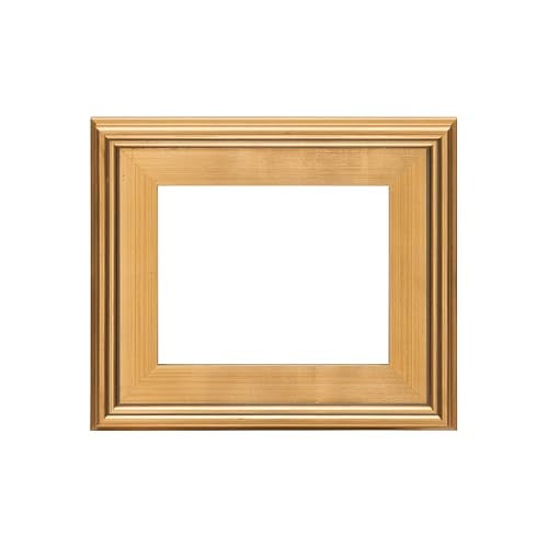 Creative Mark Plein Air Wooden Picture Frame - 8X10 Gold - Professional Single Frame for Art Panels, Stretched Canvas, Pictures, glass and backing not included - Image 1