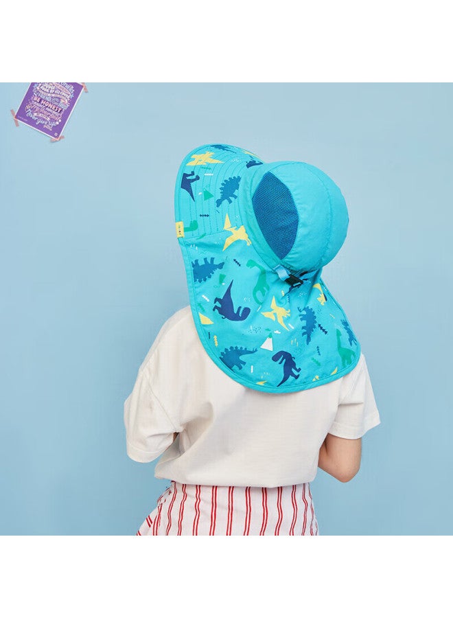 Lemonkid Children's Sun Protection Hat, Girls' Sun Visor Cap, Baby Fisherman Hat, Infant And Boys' Sun Hat, Lake Blue Dinosaur, Size 54 - Image 4