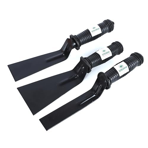 Utkarsh 1, 2 & 3 Inch Khurpis for Gardening Accessories | Rust-Free Khurpi Spade for Home Garden | Essential Plant Tools Combo for Soil Tilling, Digging | Terrace Indoor Outdoor Tool Kit - 3 PCs - Image 1