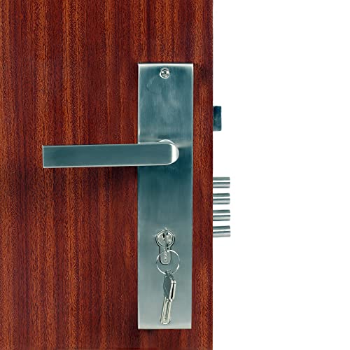 Crust Bego Premium 10" Cy Plate Mortise Door Lock Handle Set/Mortise Lock with Brass Lock Body and Both Side Key 60mm Brass Cylinder Set with 3 Brass Computer Keys - Image 2
