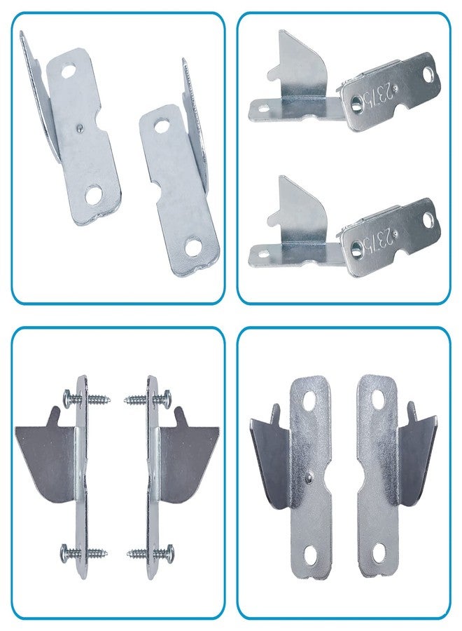 Kowibcl Curtain Rod Hooks Curtain Rod Bracket, 4 Pcs Curtain Rod Holders with Screws, Wall Mounted Single Curtain Rod Hangers Hooks for Home Office - Image 5