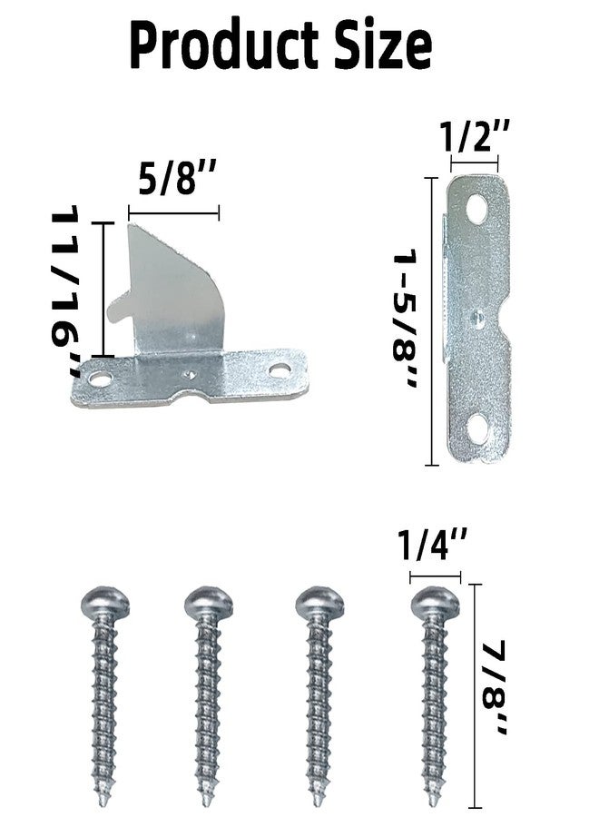 Kowibcl Curtain Rod Hooks Curtain Rod Bracket, 4 Pcs Curtain Rod Holders with Screws, Wall Mounted Single Curtain Rod Hangers Hooks for Home Office - Image 3