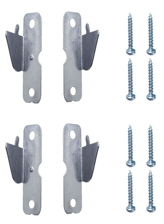 Kowibcl Curtain Rod Hooks Curtain Rod Bracket, 4 Pcs Curtain Rod Holders with Screws, Wall Mounted Single Curtain Rod Hangers Hooks for Home Office - Image 1