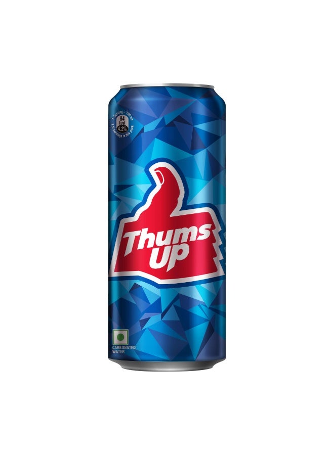 Thums Up Soft Drink Can 330ml Pack of 12  Regular Carbonated Beverage - Image 1