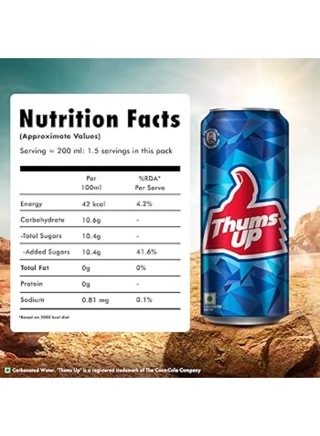 Thums Up Soft Drink Can 330ml Pack of 12  Regular Carbonated Beverage - Image 4