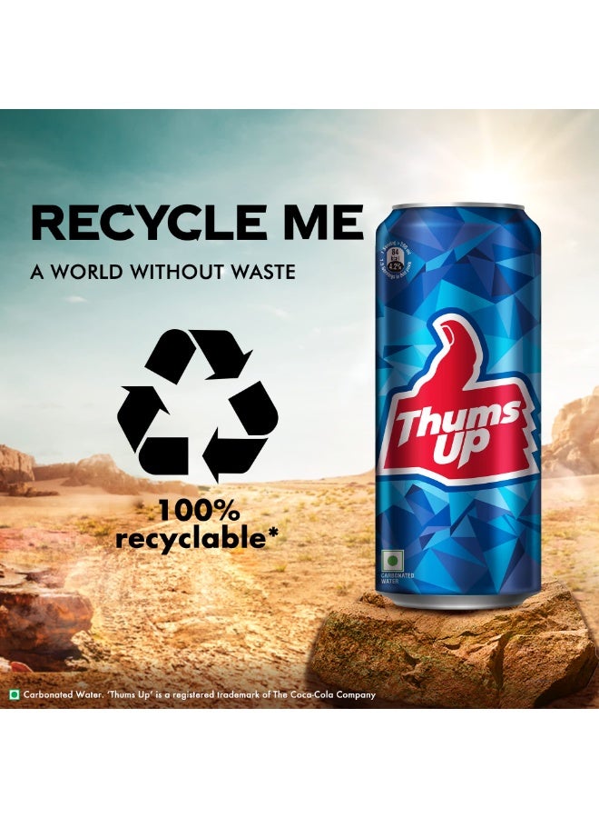 Thums Up Soft Drink Can 330ml Pack of 12  Regular Carbonated Beverage - Image 5