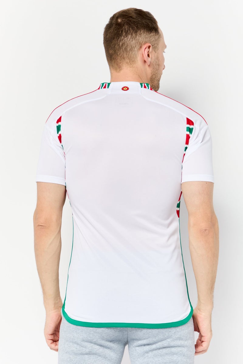 Adidas Men Slim Fit Short Sleeve Football Jersey, White - Image 4