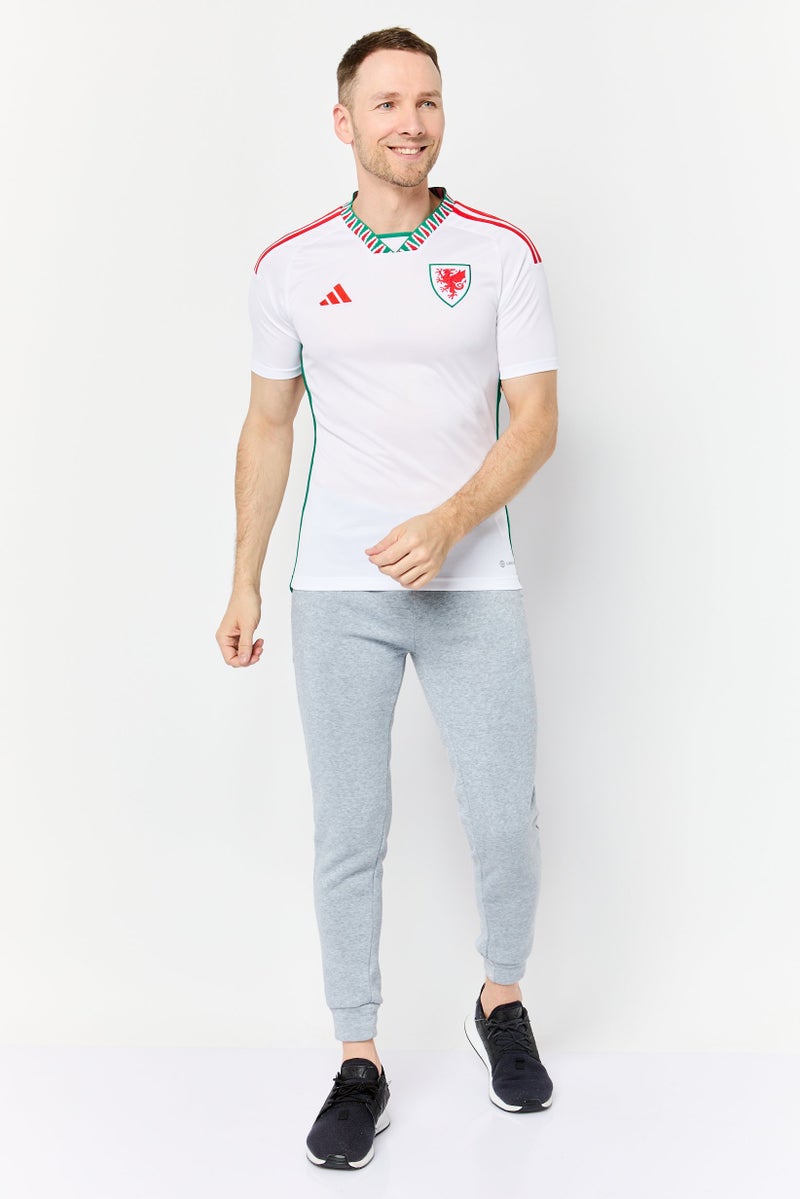 Adidas Men Slim Fit Short Sleeve Football Jersey, White - Image 2