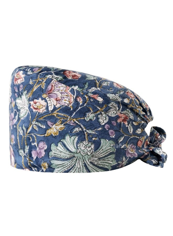 NIBEMINENT Scrubs Cap  Cotton Print Surgery Scrub Hats Nurse Caps Medical Accessories Beauty Salon Pet Shop Lab Work Hat Chef Hat