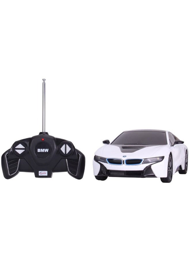 راستار سيارة BMW I8 مزودة بريموت تحكم 1:18 بوصة - أبيض - 59200 - Image 1