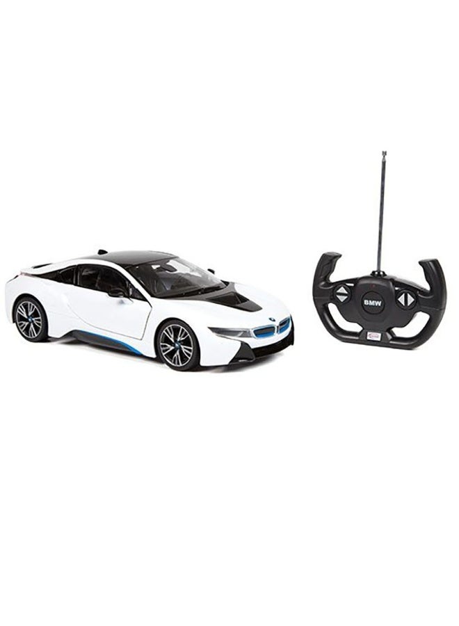 راستار سيارة BMW I8 مزودة بريموت تحكم 1:18 بوصة - أبيض - 59200 - Image 2