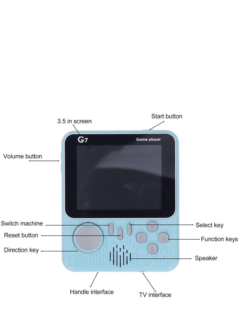 Vparty - G7 Handheld Game Console 3.5 inch Screen Retro Video Games Consoles Classic Emulator Hand-held Gaming Console Single Player Lightweight Gaming Device Support for Connecting TV - Image 1