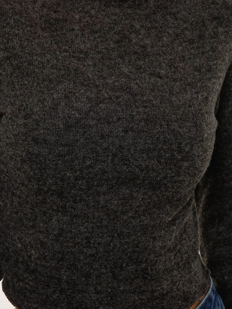 HICCUP Textured Half Turtleneck Blouse