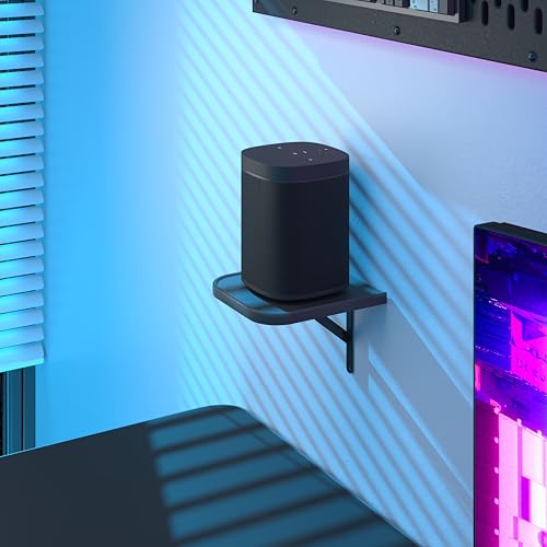 AREAJD Set of 2 Universal Small Rear Speaker Wall Mount Shelf Surround Sound Speaker Stand Bookshelf for Samsung, Roku, Sony, JBL, Vizio, LG - Image 5