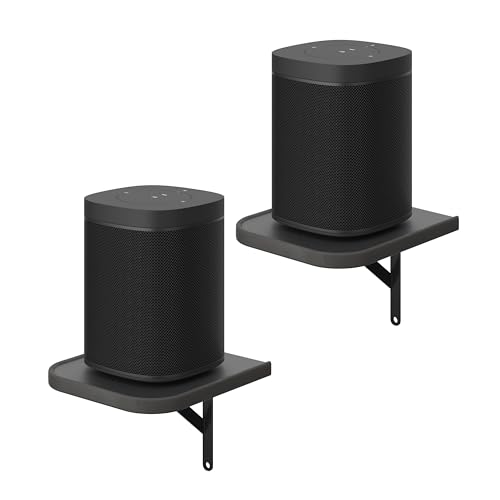 AREAJD Set of 2 Universal Small Rear Speaker Wall Mount Shelf Surround Sound Speaker Stand Bookshelf for Samsung, Roku, Sony, JBL, Vizio, LG - Image 1