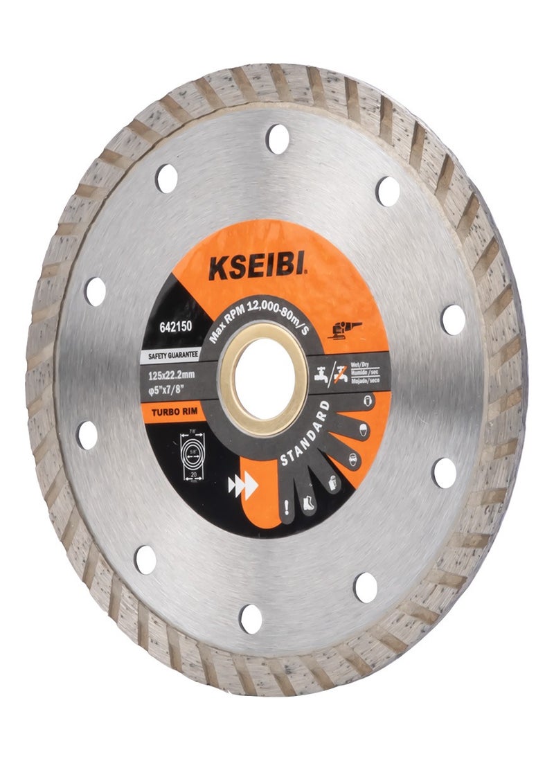 KSEIBI Sintered Diamond Discs/Wave Turbo, 115x22.2MM, Diamond, Tile Cutting Discs, Cutting Tools for Precision Cutting in Various Materials, cutting and grinding hard materials, Stone Cutting and Shaping.  - Image 3