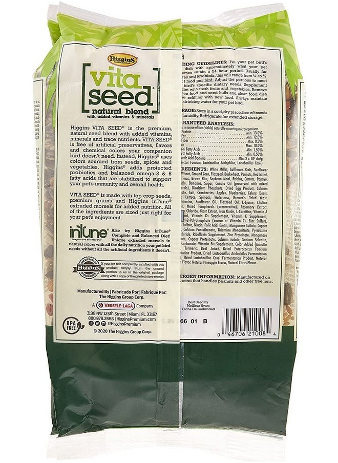 HigginS Higgins 2 Pack of Vita Seed Natural Blend Conure and Lovebird Food, 5 Pounds Each  - Image 3