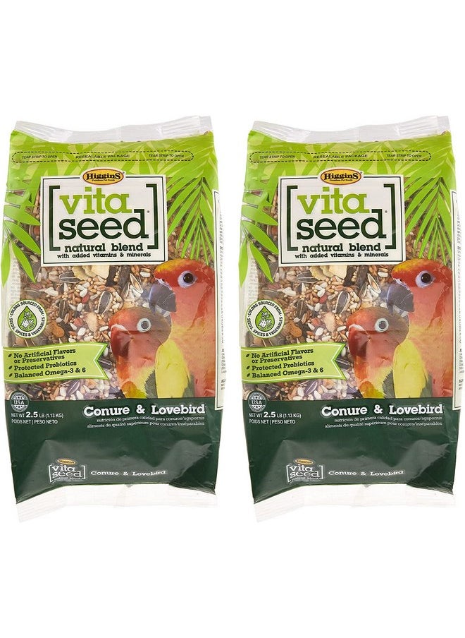 HigginS Higgins 2 Pack of Vita Seed Natural Blend Conure and Lovebird Food, 5 Pounds Each  - Image 1