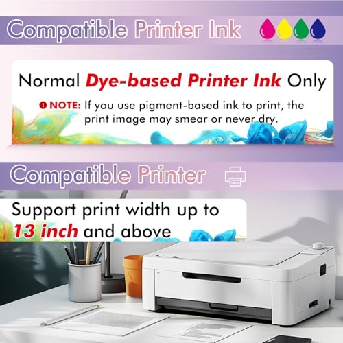 KOALA PAPER Koala Printable Vinyl Sticker Paper Roll for Inkjet Printers, 13 inch x 32.8 ft White Glossy Sticker Paper, Water-Resistant and Durable Sticker Printer Paper - Image 4