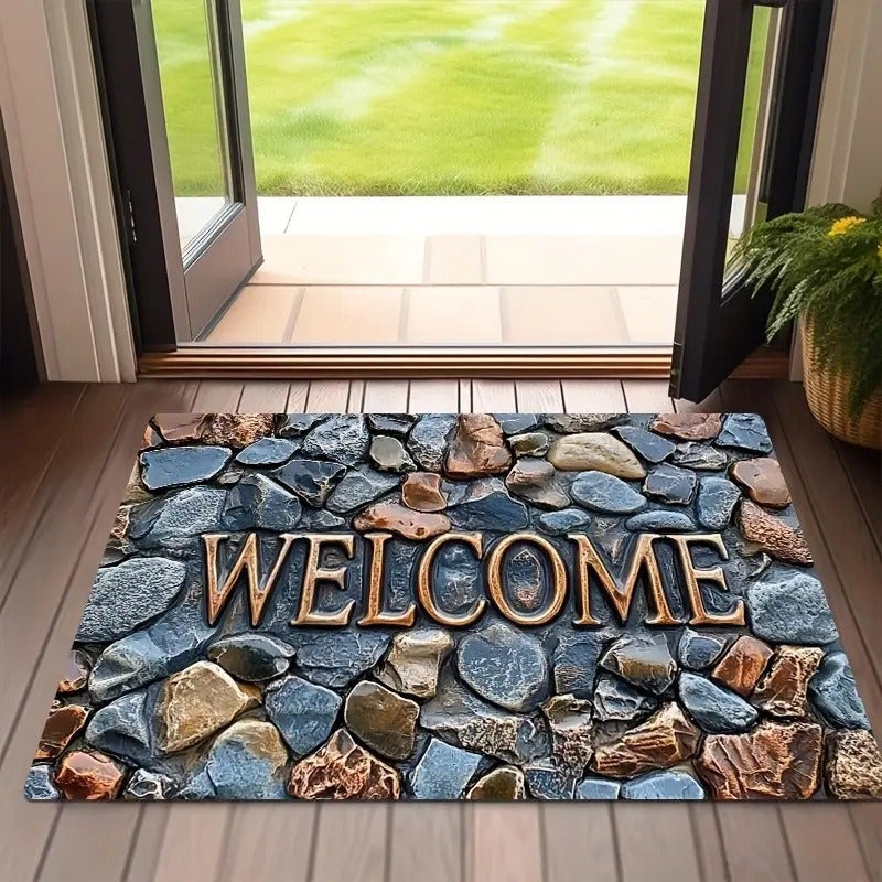 Diatom Mud Floor Mat - Waterproof, Non-Slip, Absorbent Entrance Rug for Home & Bathroom - Image 1