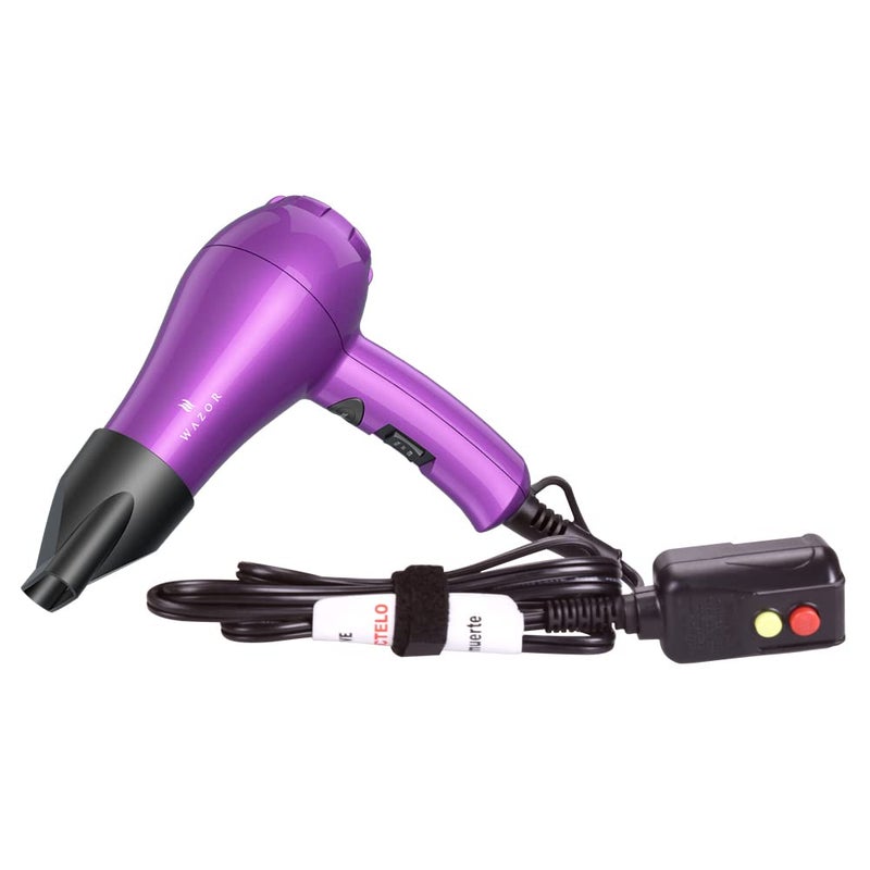 Wazor Mini Lightweight Hair Dryer for Pour Painting & RV Compact Travel Blow Dryer for Kids 1000W Ionic Dryer with Concentrator, Cool Shot Button - Image 2