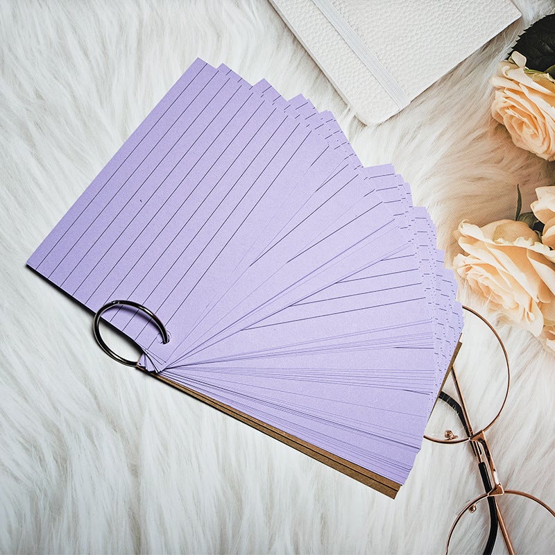 Generic Index Ringed Mini Notepad with Lined Pages light purple 