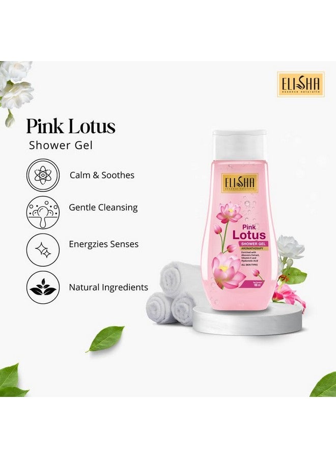 Elisha Pink Lotus with White Musk Shower Gel - 180ml (Pack of 2) Family Pack, Body Wash for Women & Men for Radiant Glow & Moisturised Skin, Suitable for All Skin Types - Image 3