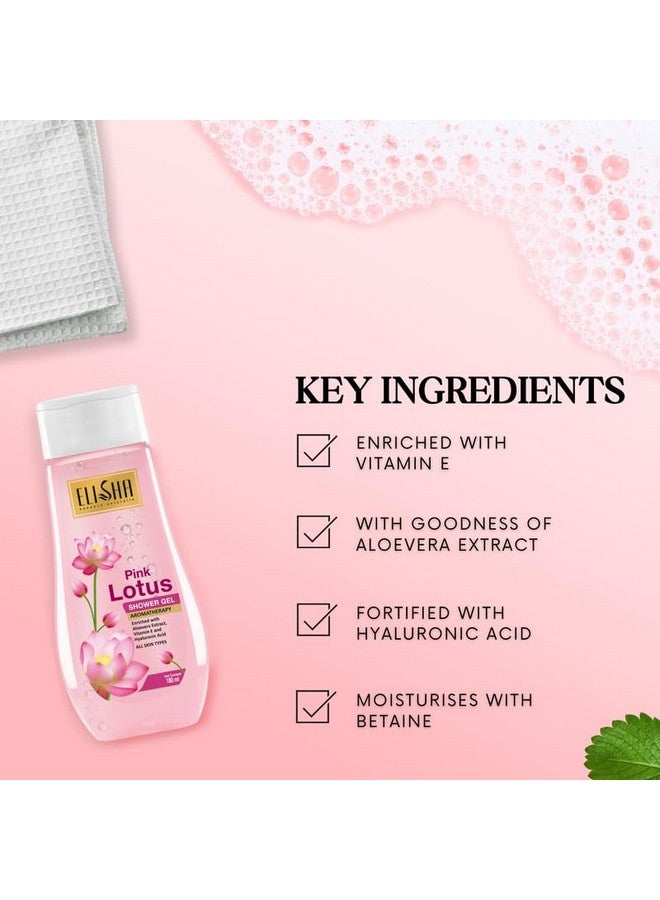 Elisha Pink Lotus with White Musk Shower Gel - 180ml (Pack of 2) Family Pack, Body Wash for Women & Men for Radiant Glow & Moisturised Skin, Suitable for All Skin Types - Image 4