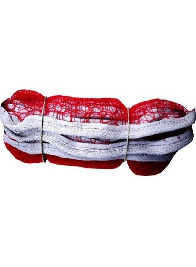 AQTIV8x Nylon 1 Side Tape Red Badminton Net for Indoor and Outdoor Matches, Practice & Training - Image 1