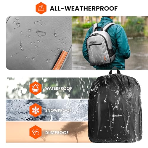TARION Camera Backpack Bag for Photographers: DSLR Camera Bag with Laptop Compartment Waterproof Raincover Travel Photo Backpack Bag Case Gray TB-M - Image 2