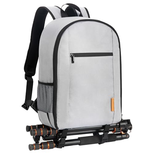 TARION Camera Backpack Bag for Photographers: DSLR Camera Bag with Laptop Compartment Waterproof Raincover Travel Photo Backpack Bag Case Gray TB-M - Image 1