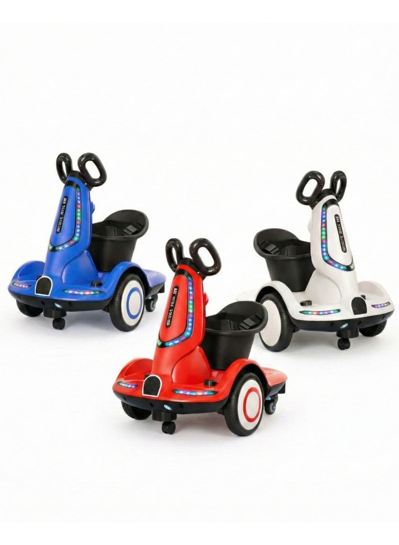 Kids Smart Electric Scooter 6V, Upgraded Edition | Remote Control, 360-Degree Rotation, Music, LED Lights & Comfortable Seat - Image 3