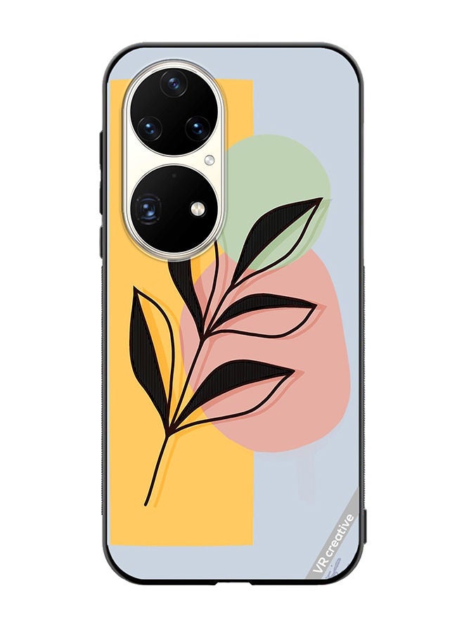 VR CREATIVE Protective Case Cover For Huawei P50 Pro Abstract Shapes And Floral Design Multicolour - Image 1