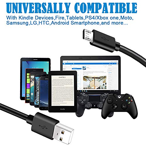 VOTY Micro USB Cable,Fire Tablet Charger for Samsung Galaxy,Sony,Moto,TV Stick,Speaker,PS4 Charging Cord for Xbox One Controller.Fast Old Android Phone Charger for Amazon Kindle eReaders 6ft - Image 3