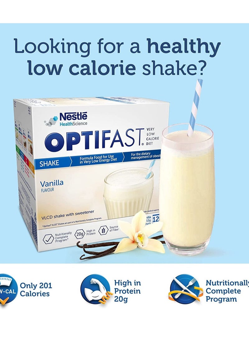 Optifast - شيك أوبتيفاست للحمية الغذائية منخفض السعرات الحرارية بنكهة الفانيليا، 636 جم - Image 1