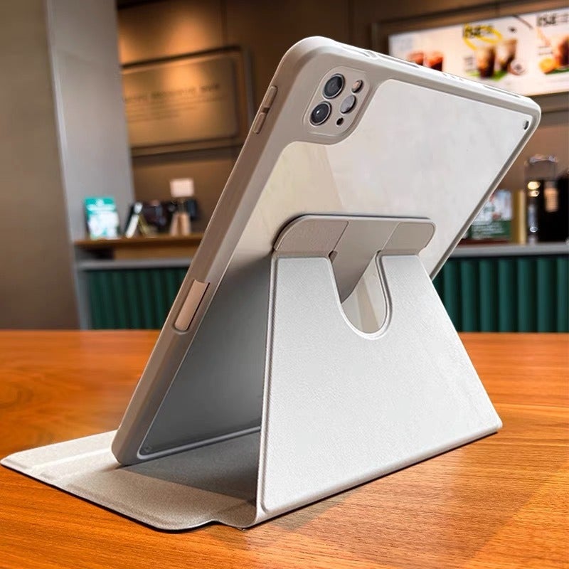 Suitable For Apple Ipadpro720 Rotating Protective Case Air5 Tablet 9.7 With Pen Slot 10.2 Inch 11 Acrylic - Image 3