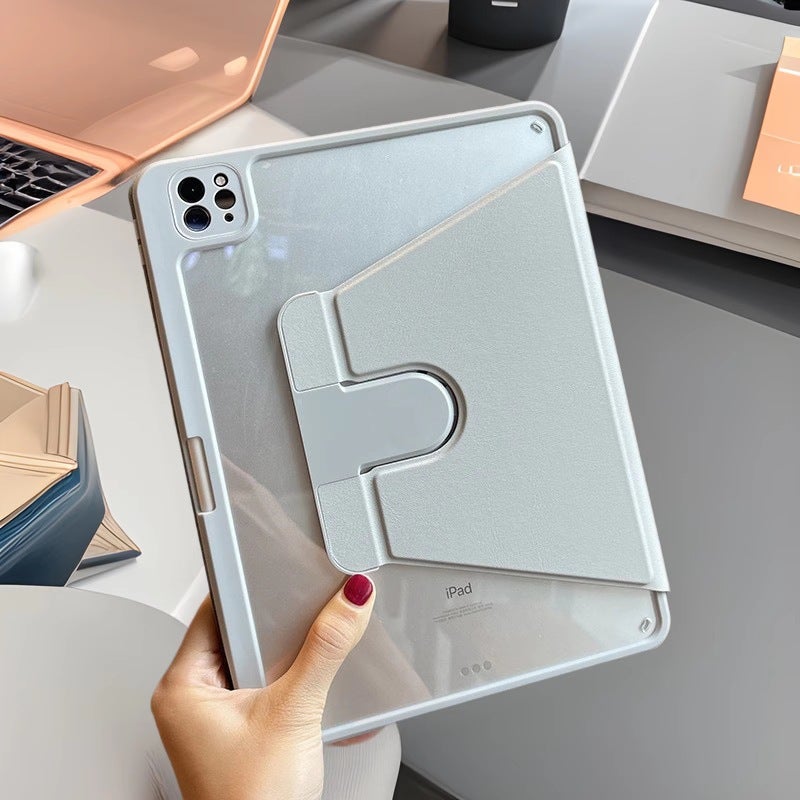 Suitable For Apple Ipadpro720 Rotating Protective Case Air5 Tablet 9.7 With Pen Slot 10.2 Inch 11 Acrylic - Image 2