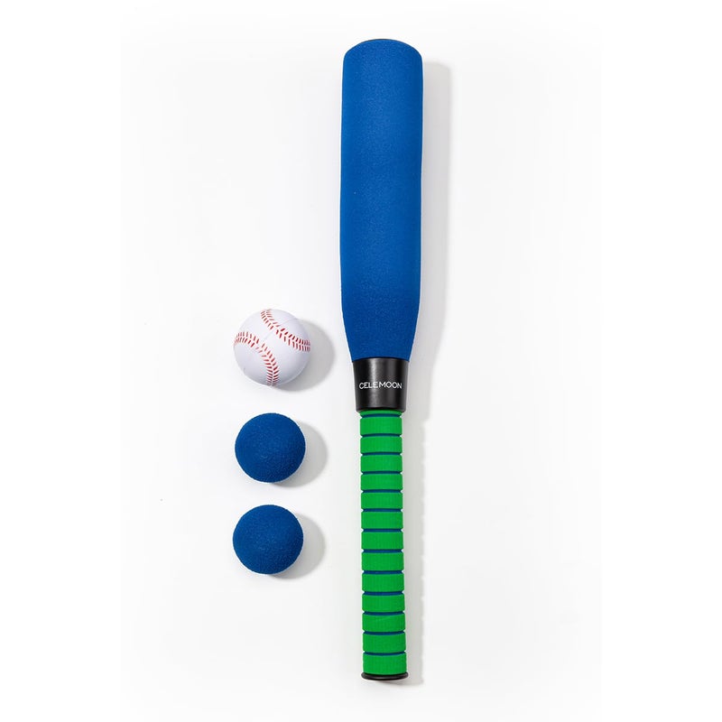 CeleMoon Ultra Soft 22 Inch Kids Foam Baseball Bat Toys with 4 Balls Gift for Children Toddlers Boys Girls Age 3-5-8 Outdoor Indoor Sport T Ball Game Playing,Blue - Image 1