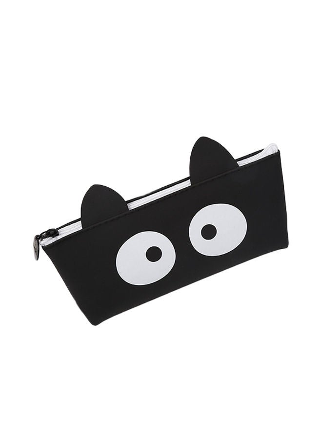 NIBEMINENT Simple Cat Pencil Case Black