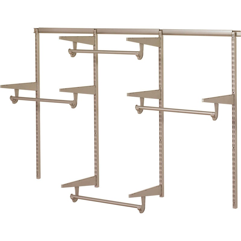 Closet Culture by Knape & Vogt Closet Culture by Knape  Vogt Culture 6 ft Steel Closet Hardware Kit in Champagne Nickel Shelving 0300KITA6CN 