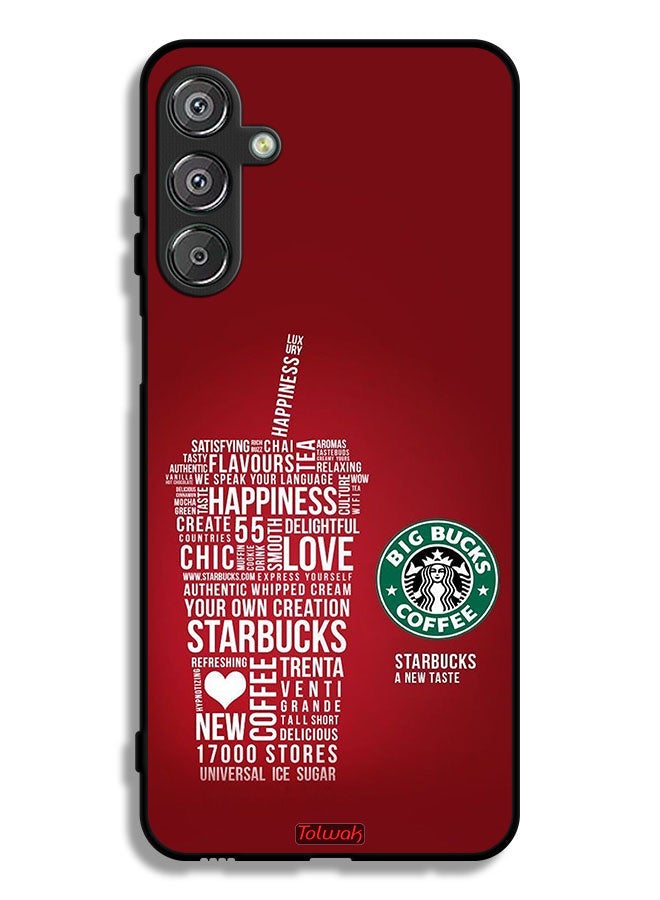 Tolwak Samsung Galaxy M36 Protective Case Cover Coffee Sticker - Image 1