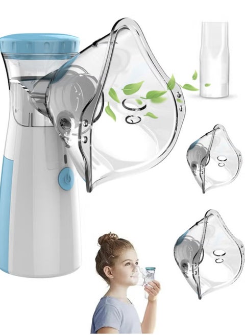 Portable Nebulizer Machine,Mini Vaporizers,USB Rechargeable Handheld Mesh Inhaler,Two Ways To Use For Adults And Children With Breathing Problems, For Home Office Outdoor
