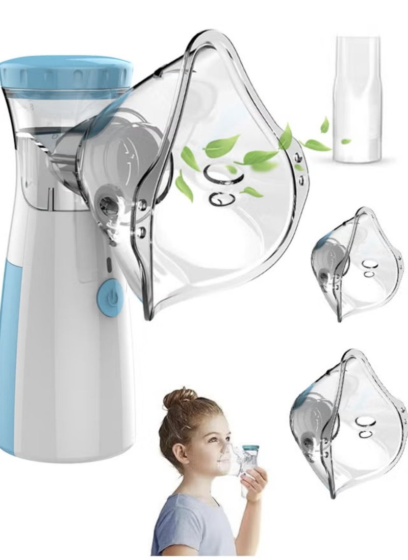 MESH Portable Nebulizer Machine,Mini Vaporizers,USB Rechargeable Handheld Mesh Inhaler,Two Ways To Use For Adults And Children With Breathing Problems, For Home Office Outdoor  - Image 1