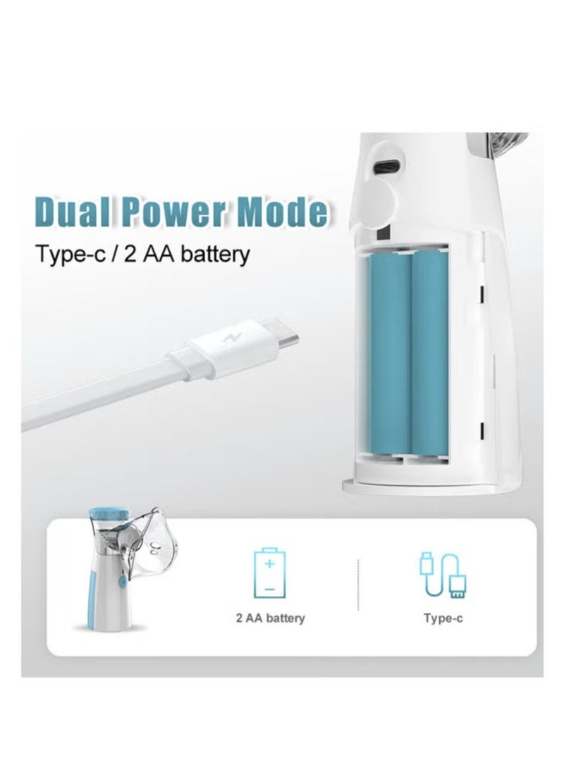 MESH Portable Nebulizer Machine,Mini Vaporizers,USB Rechargeable Handheld Mesh Inhaler,Two Ways To Use For Adults And Children With Breathing Problems, For Home Office Outdoor  - Image 3